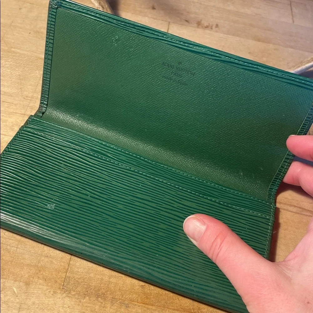 Louis Vuitton Green Epi Leather Long Wallet